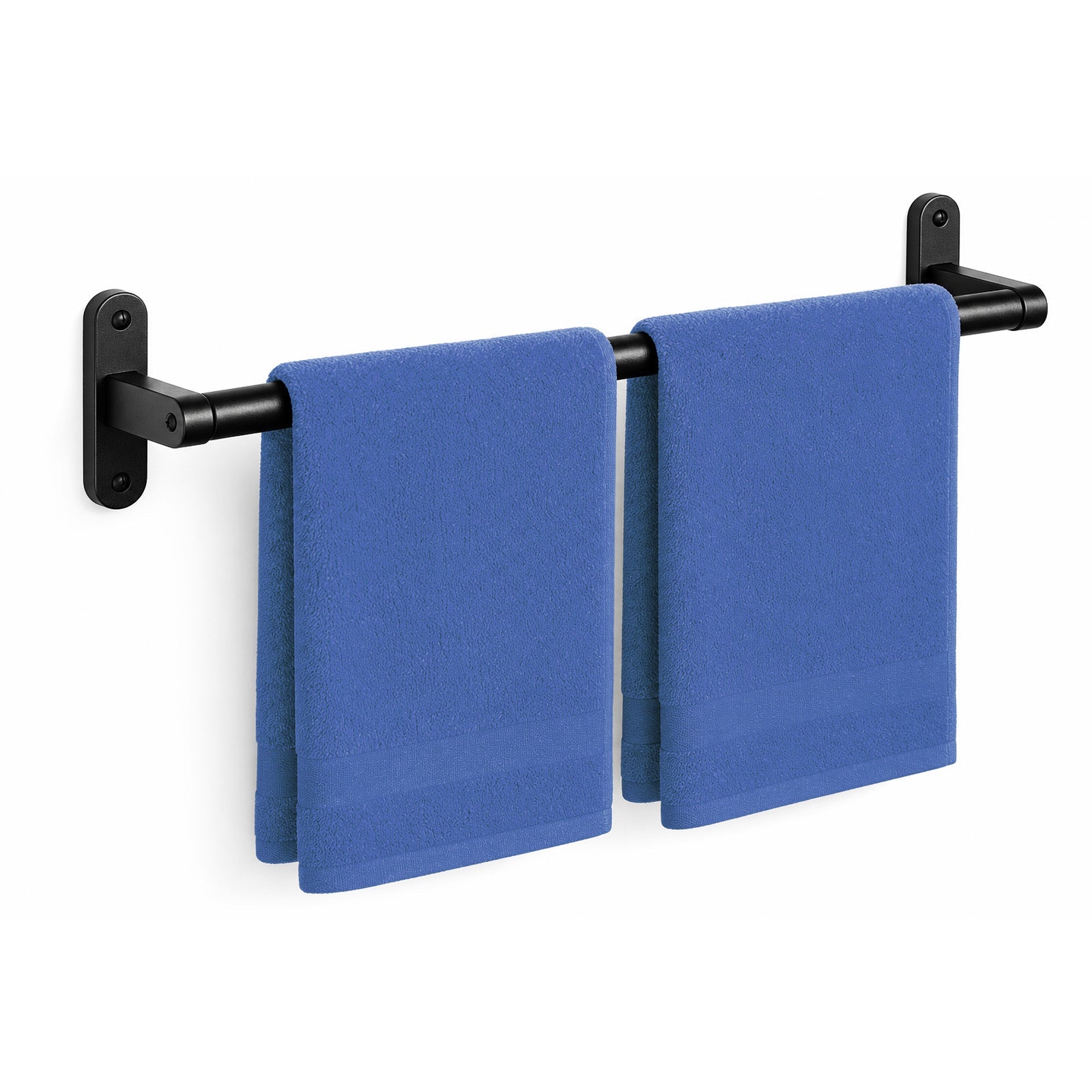 GGIB Matte Black Towel Racks, 24" Rustproof Wall Mounted Towel Holder Bar for Bathroom Accessories