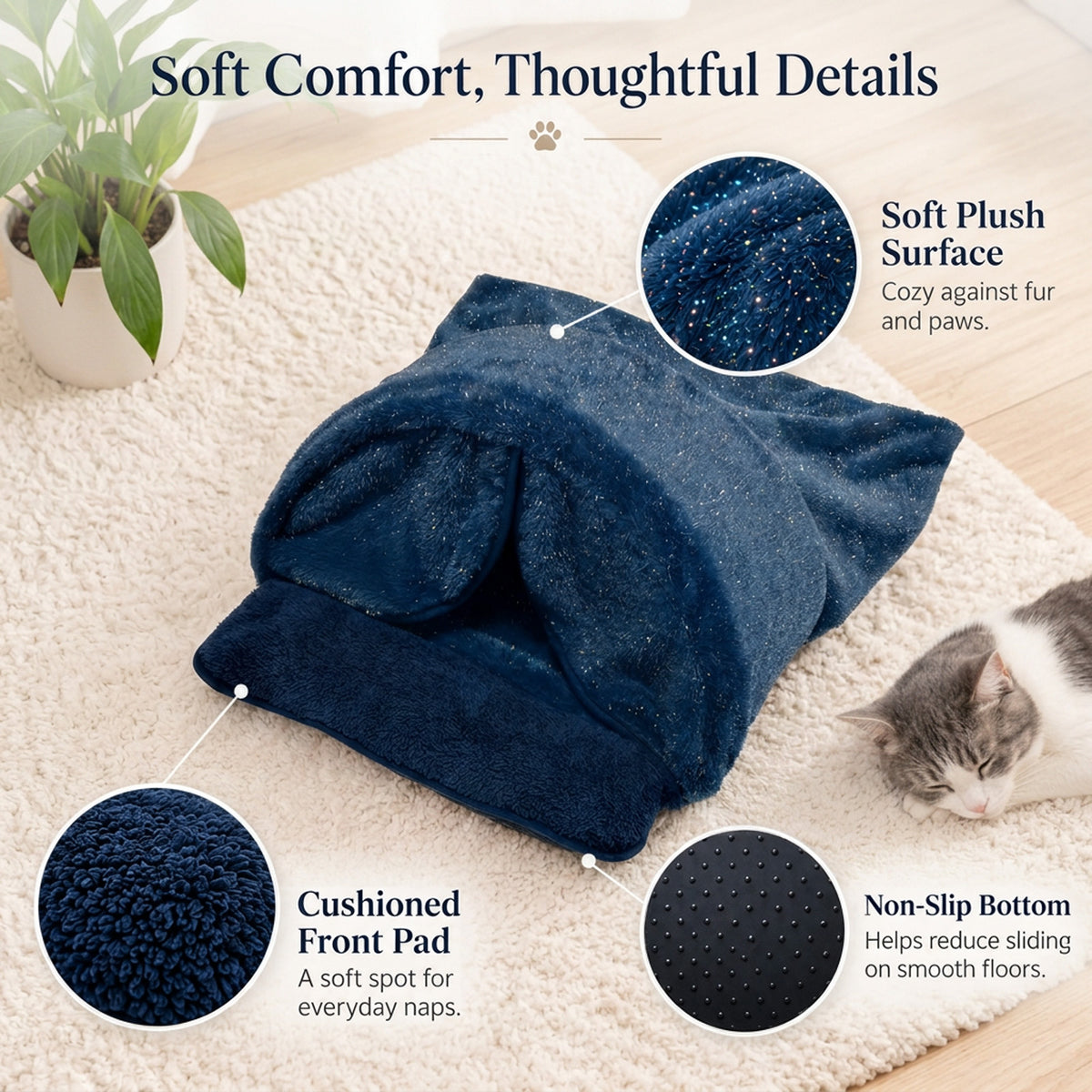 GGIB Cozy Cat Cave Bed
