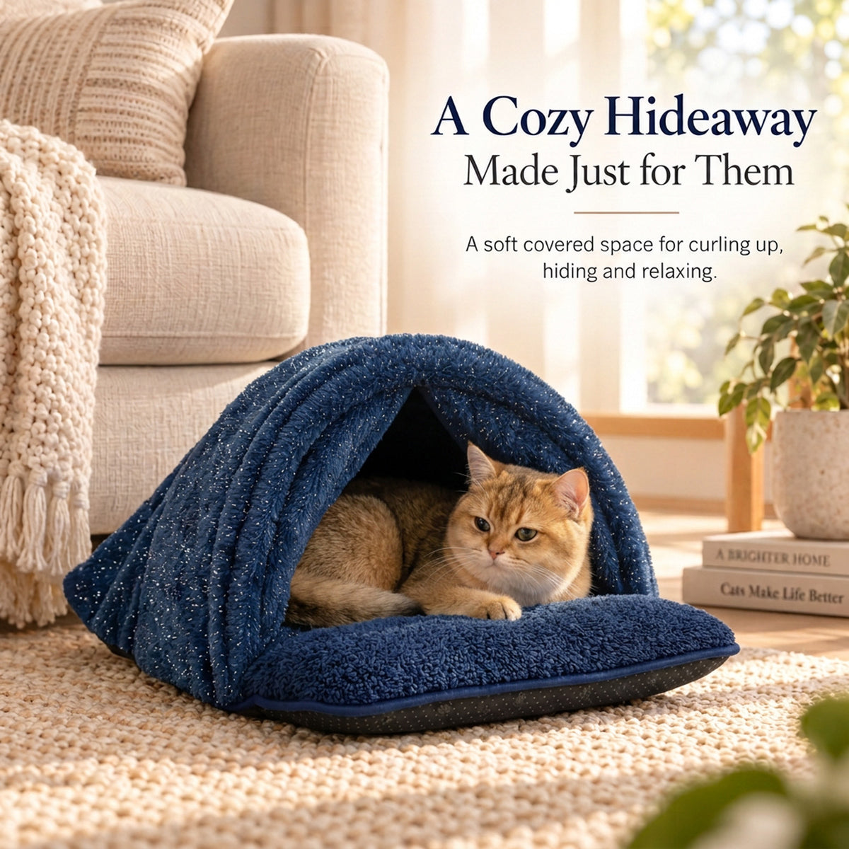 GGIB Cozy Cat Cave Bed