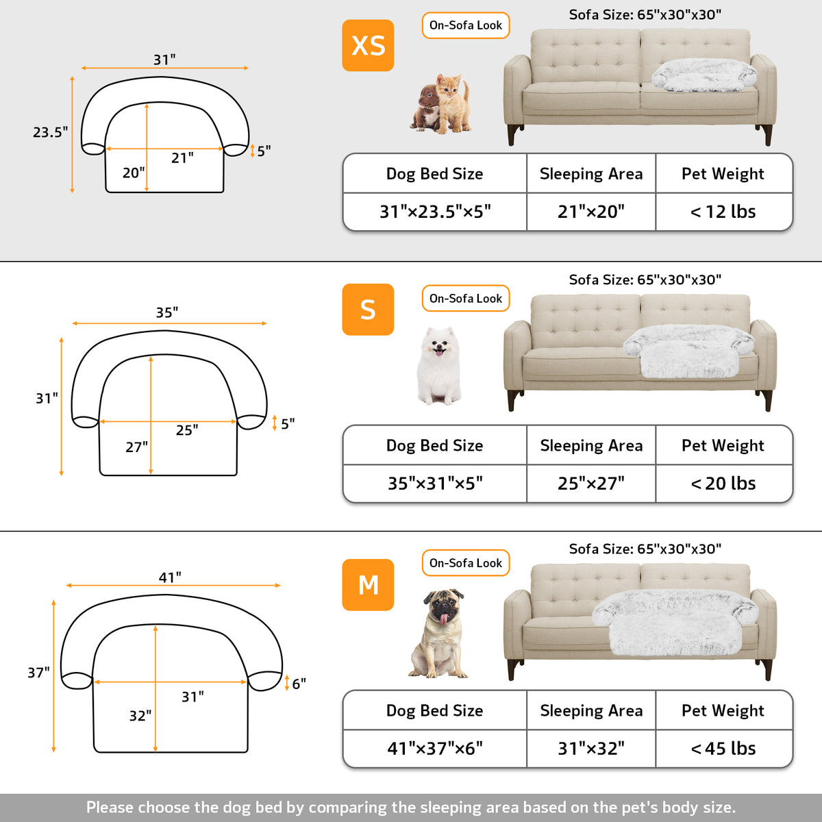 GGIB Calming Dog Bed for Couch