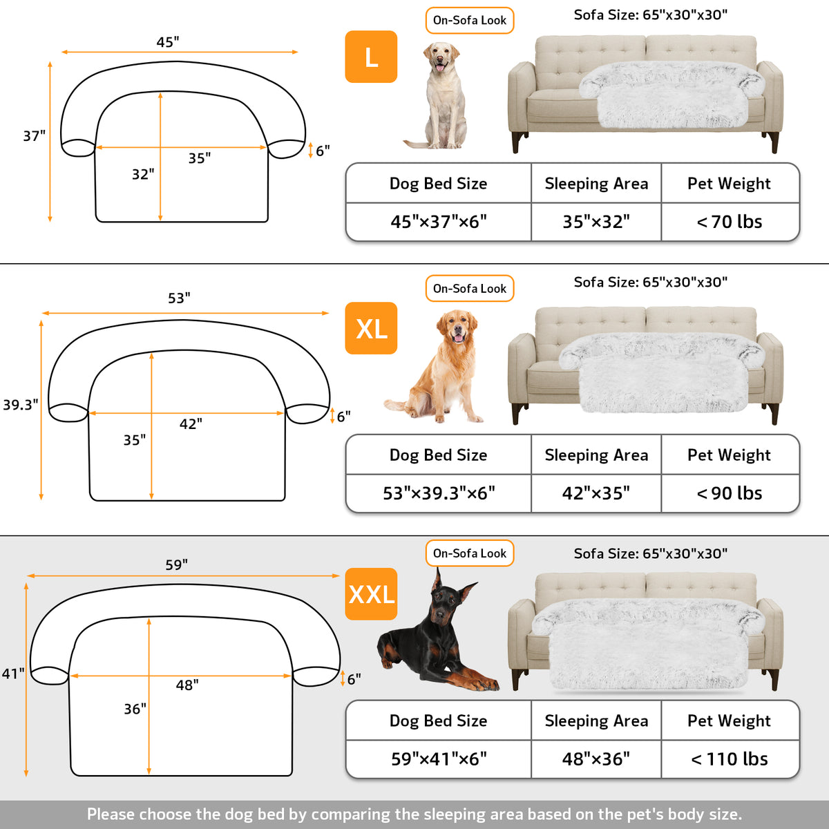 GGIB Calming Dog Bed for Couch